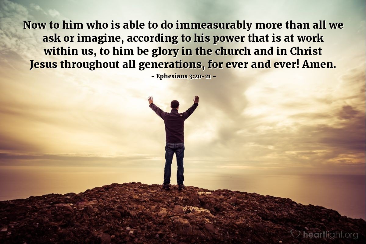 Verse of the Day - Ephesians 3:20-21